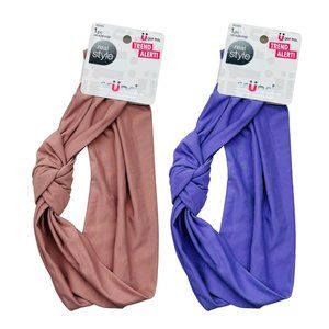 Scunci XO Morgan Simianer Knotted Headwraps, 2 pc, NEW